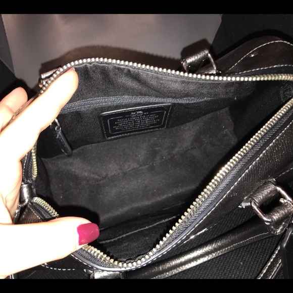 Sliver metallic Coach cross body - Picture 4 of 4